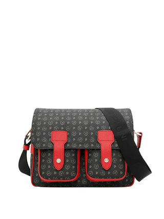 BORSA A SPALLA DONNA - POLLINI NERO-ROSSO - TE8421PP04Q11 1