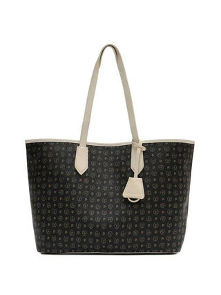 BORSA A SPALLA DONNA - POLLINI NERO-AVORIO - TE8427PP06Q11 1