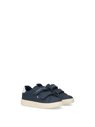 SNEAKERS BAMBINO - TOMMY HILFIGER BLU-BIANCO - T1X9-35216-1355 2