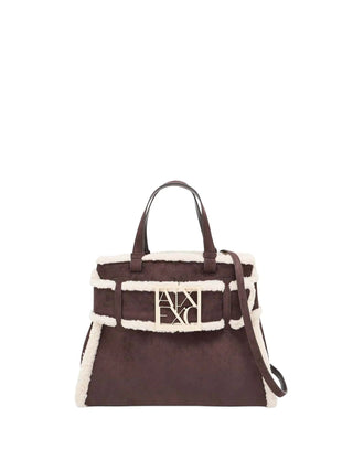 BORSA A SPALLA DONNA - ARMANI EXCHANGE BIANCO-MARRONE - XW000285 AF26995