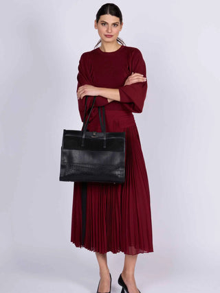 BORSA A SPALLA DONNA - GATTINONI ROMA NERO - BIN268867WPJ 5