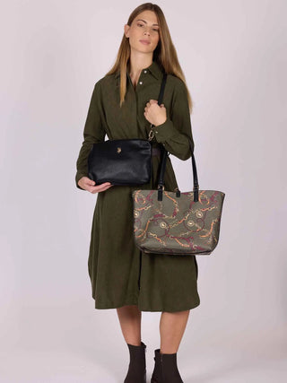 BORSA A SPALLA DONNA - US POLO ASSN. VERDE-CREMA - BIURR9377WVP 7