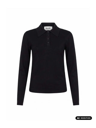 DAMEN POLOSHIRT - SILVIAN HEACH SCHWARZ - GPA26034LU