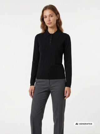 DAMEN POLOSHIRT - SILVIAN HEACH SCHWARZ - GPA26034LU 2