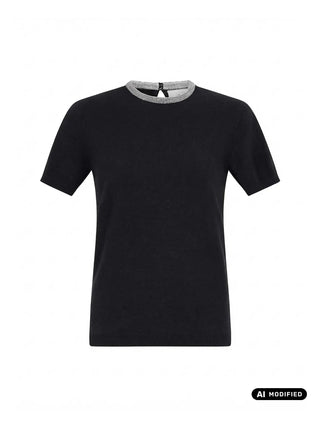 DAMEN SWEATSHIRT - SILVIAN HEACH SCHWARZ - GPA26365MA