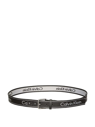 CINTURA UOMO - CALVIN KLEIN NERO-ARGENTO - LV04D7101G