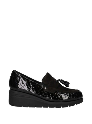 MOCASSINO DONNA - RIPOSELLA NERO - AMBRA I WC00BX
