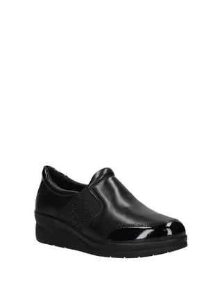 SLIP ON DONNA - RIPOSELLA NERO - MANUELA I WC02BX 2