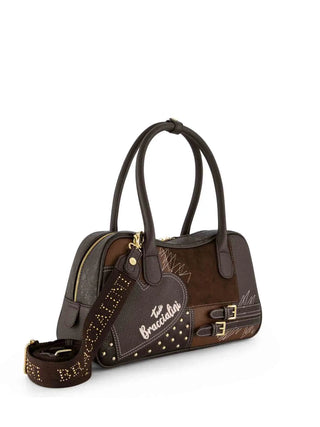 BORSA A SPALLA DONNA - BRACCIALINI MARRONE - B19204-YY 2