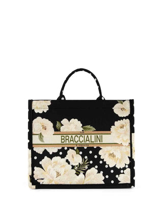 BORSA A MANO DONNA - BRACCIALINI BIANCO-NERO - B19280-TY
