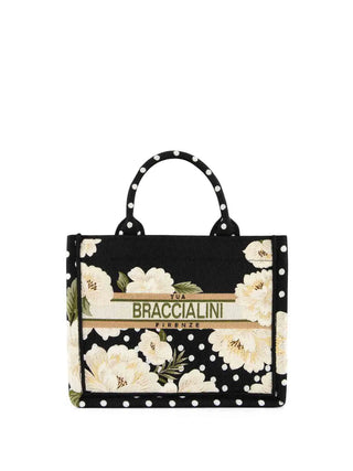 BORSA A MANO DONNA - BRACCIALINI BIANCO-NERO - B19281-TY
