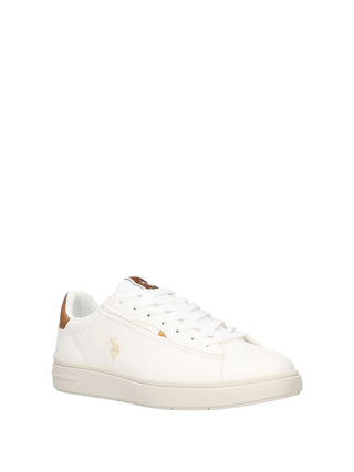 SNEAKERS UOMO - US POLO ASSN. BIANCO-CUOIO - ARIS001M/6YM1 2
