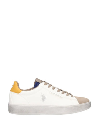 SNEAKERS UOMO - US POLO ASSN. BIANCO-GIALLO - BRAYAN001M/6Y1 1