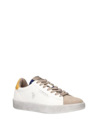 SNEAKERS UOMO - US POLO ASSN. BIANCO-GIALLO - BRAYAN001M/6Y1 2