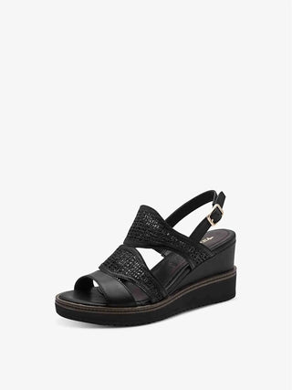 SANDALO DONNA - TAMARIS NERO - 1-28337-46 2