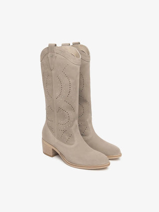 STIVALE DONNA - NERO GIARDINI BEIGE - E615122D 2