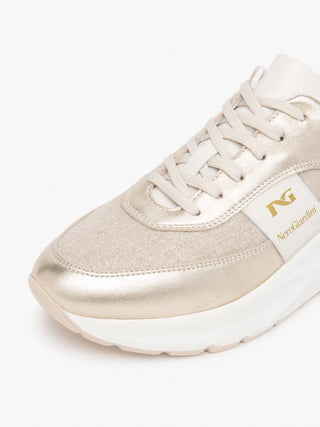 SNEAKERS DONNA - NERO GIARDINI BEIGE - E615183D 3
