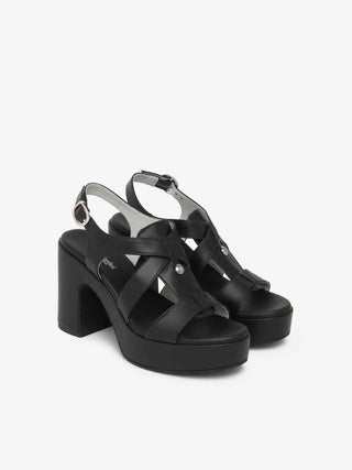 SANDALO DONNA - NERO GIARDINI NERO - E616092D 2