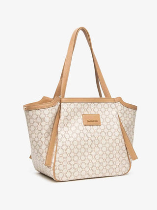 BORSA A SPALLA DONNA - NERO GIARDINI BEIGE - E644220D 2