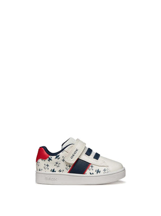 SNEAKERS BAMBINO - GEOX BIANCO-ROSSO - B455LA 000BC