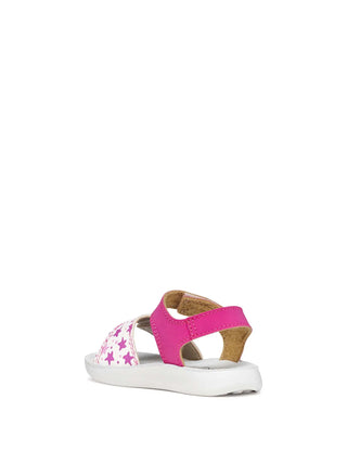 SANDALO BAMBINA - GEOX FUXIA-BIANCO - B455TB 05404 3