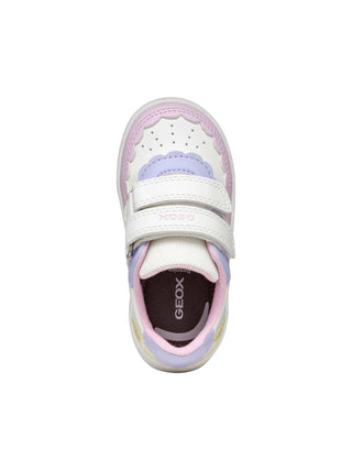 SNEAKERS BAMBINA - GEOX BIANCO-GIALLO - B555MA 000BC 6