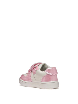 Mädchen-Sneaker - Geox Weiß-Pink - B555MA 054AJ 3