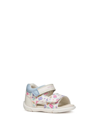 SANDALO BAMBINA - GEOX BIANCO-BLU - B556FC 05404 2