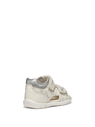 SANDALO BAMBINA - GEOX BIANCO-ARGENTO - B556FD 000BC 4