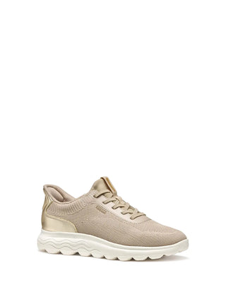 SNEAKERS DONNA - GEOX TAUPE-ORO - D557MA 06KBN 2