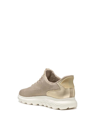 SNEAKERS DONNA - GEOX TAUPE-ORO - D557MA 06KBN 3
