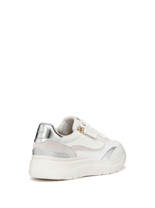 SNEAKERS DONNA - GEOX BIANCO-ARGENTO - D56YNE 0BCBN 4