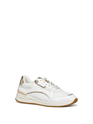 SNEAKERS DONNA - GEOX BIANCO-ORO - D65NQB 05411 2