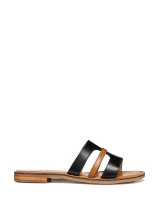 SCALZATO DONNA - GEOX NERO-CAMEL - D65YMP 0001J 1
