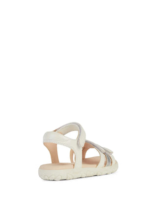 SANDALO RAGAZZA - GEOX BIANCO-ARGENTO - J458ZD 000NF 4