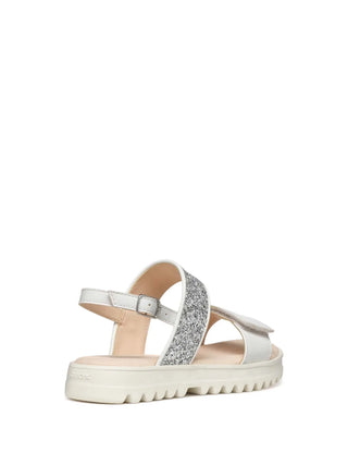 SANDALO RAGAZZA - GEOX BIANCO-ARGENTO - J556EA 0BCEW 4