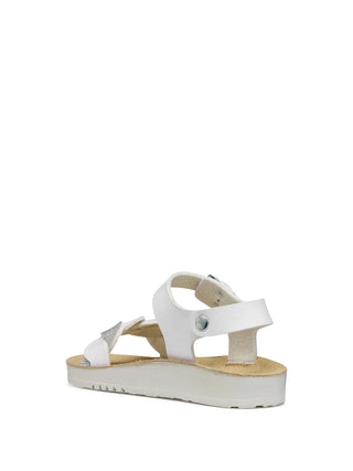 SANDALO RAGAZZA - GEOX BIANCO-ARGENTO - J55EAE 0BCEW 3