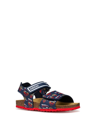SANDALO RAGAZZO - GEOX NAVY-ROSSO - J658LC 0006A 2