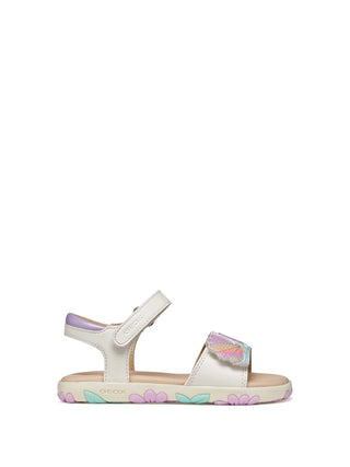 SANDALO RAGAZZA - GEOX BIANCO-ROSA - J658ZB 05402