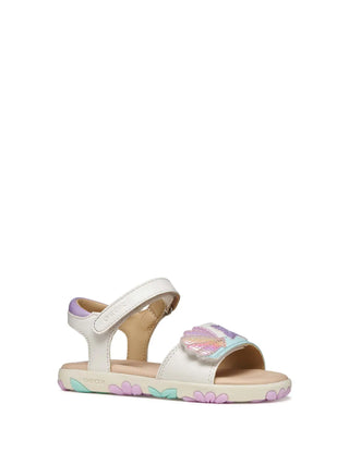 SANDALO RAGAZZA - GEOX BIANCO-ROSA - J658ZB 05402 2