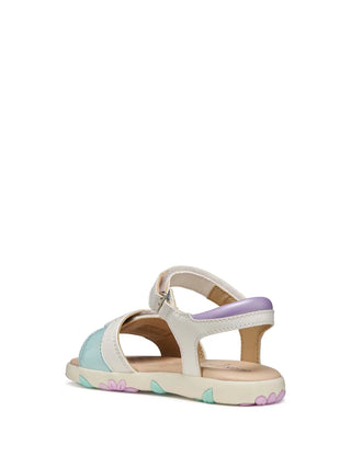SANDALO RAGAZZA - GEOX BIANCO-ROSA - J658ZB 05402 3