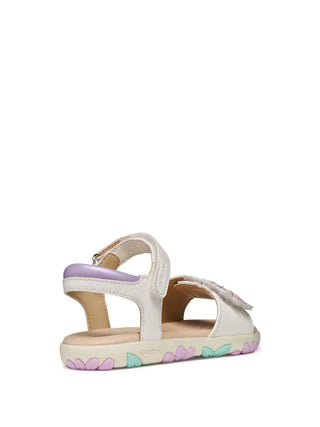 SANDALO RAGAZZA - GEOX BIANCO-ROSA - J658ZB 05402 4