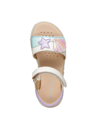 SANDALO RAGAZZA - GEOX BIANCO-ROSA - J658ZB 05402 5