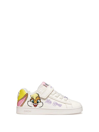 SNEAKERS RAGAZZA - GEOX BIANCO-GIALLO - J65LRH 05411