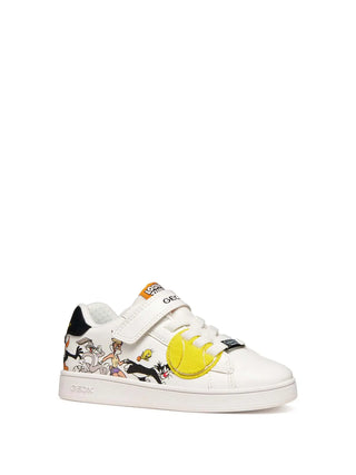 SNEAKERS RAGAZZA - GEOX BIANCO-NERO - J65LSE 054FU 2