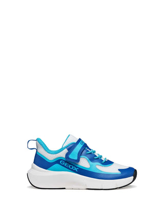 SNEAKERS RAGAZZO - GEOX BIANCO-AZZURO - J65P7F 01454