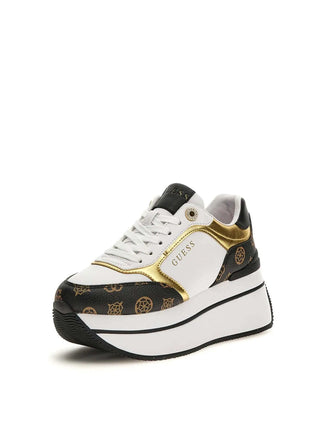 DAMEN-SNEAKER - GUESS WEISS-BRAUN - FL7CMR FAL12 2