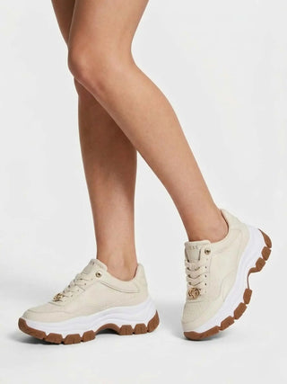 DAMEN-SNEAKER - GUESS CREAM - FLFBRT PEL12 5