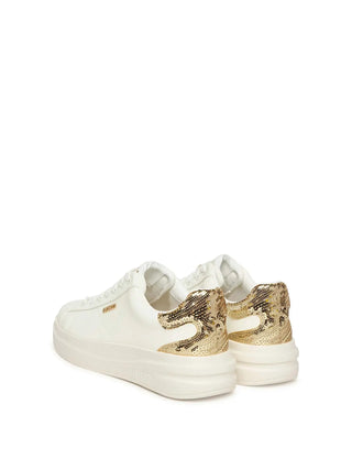 DAMEN-SNEAKER - GUESS WEISS-GOLD - FLFE10 ELE12 3