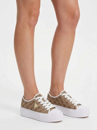 SNEAKERS DONNA - GUESS BEIGE-MARRONE - FLJJZ4 FAL12 7